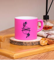 Seraclass Yusufçuk Tasarım Renkli Nescafe Fincanları 220 ML (Pembe)