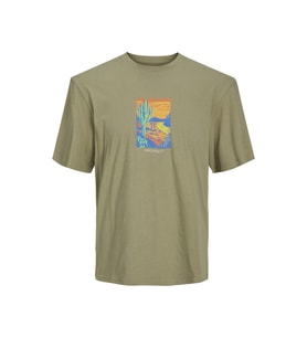 Jack & Jones Erkek Valley T-shirt Bisiklet Yaka Tişört - 12230734  (Yeşil)