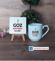 Göz Doktoru Dekoratif Taş, Kupa Bardak Kırmızı Hediye Tıp Bayramı Hediyesi (Model 4)