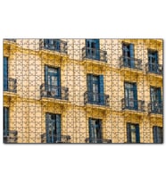Cakapuzzle İspanyada Sarı Klasik Bina ve Balkonlar  Puzzle Yapboz MDF (Ahşap) (255 Parça)