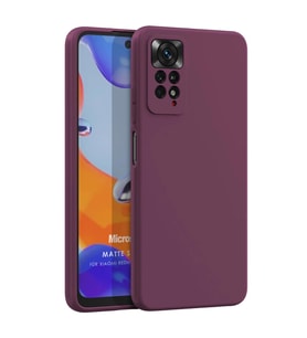 Microsonic Matte Silicone Xiaomi Redmi Note 12 Pro 4G Kılıf Siyah (Mor)