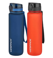 Uzspace 2'li Tritan Matara Seti 1000 ml Büyük Boy 14 Farklı Renk Seçeneği FiftyFifty (Lacivert)