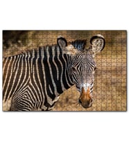 Cakapuzzle Zebra ve Muhteşem Dalgalı Şeritleri  Puzzle Yapboz MDF (Ahşap) (500 Parça)