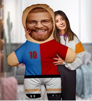 eJOYA Kişiye özel Şampiyon Futbolcu Peluş Oyuncak 100x80 cm 114758 (Bordo-Mavi)