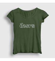 Presmono Kadın Sarı Logo The Doors T-Shirt 116307tt (Haki)