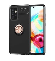 Galaxy A52 Kılıf Zore Ravel Yüzüklü Silikon Kılıf (Rose)