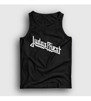 Presmono Unisex Sarı Logo Judas Priest Atlet 88239tt (Siyah)