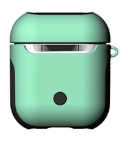Apple Airpods 1. / 2. Nesil Uyumlu Kılıf Shockproof Silikon Renkli Uyumlu Kılıf (Turkuaz)