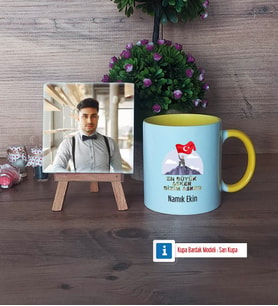 Askere Hediye Fotoğraflı Dekoratif Taş, Kupa Bardak Beyaz Hediye (Model 7)