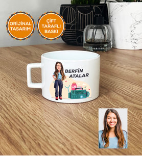 Kişiye Özel Karikatürlü Paramedik Hediye Lüks Fincan Kadın Paramediğe Tıp Bayramı Hediyesi (Beyaz)