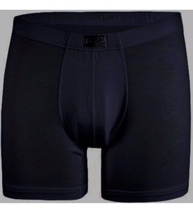 3'Lü Yıldız 320-321-322-323 Erkek Bambu Likralı Boxer (Siyah)