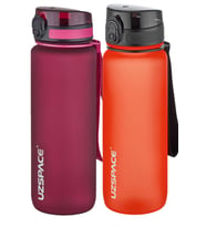 Uzspace 2'li Tritan Matara Seti 800 ml 14 Farklı Renk Seçeneği FiftyFifty (Kırmızı - Bordo - Yeşil)