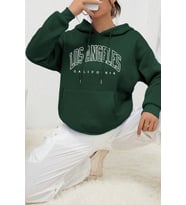 Unisex Los Angles Baskılı Sweatshirt (Yeşil)
