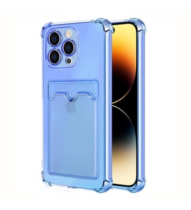 Microsonic Apple iPhone 15 Pro Card Slot Shock Kılıf Füme (Mavi)