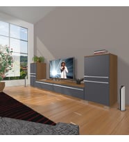 Decoraktiv Eko On2 Mdf Std Tv Ünitesi Tv Sehpası (Antrasit - Ceviz)