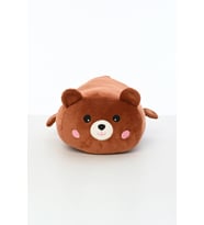 Figürlü Peluş Oyuncak Yastık Yumuşak Ve Sevimli 40 Cm Rulo Peluş Oyuncak (Kahverengi)