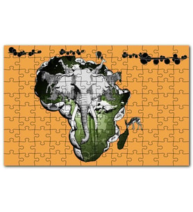 Cakapuzzle Afrika Kıtası Kültürü Kompozisyon Puzzle Yapboz MDF (Ahşap) (255 Parça)