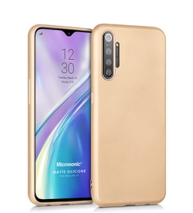 Microsonic Matte Silicone Realme XT Kılıf (Gold)