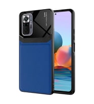 Xiaomi Redmi Note 10 Pro Kılıf ​Deri Görünümlü Tasarım (Lacivert)