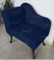 Yeni Model Tekli Köşe Koltuğu Josefin Bench Siyah Ayak (Lacivert)