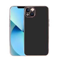 iPhone 13 Kılıf Zore Viyana Yüzeyi Buzlu Transparan Tasarım Kılıf (Siyah)