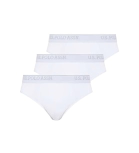U.S. Polo Assn. Erkek 3'lü Slip (Beyaz)