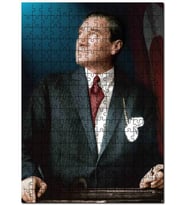 Cakapuzzle Mustafa Kemal Atatürk Posterleri Puzzle Yapboz MDF (Ahşap) (500 Parça)