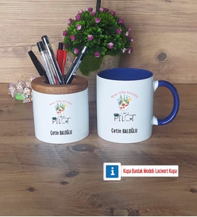 Pilot Kalemlik, Kupa Bardak T Kişiye Özel Hediye (Model 6)