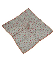 Mısırlı Eşarpları  Silky Cocoon Eşarp (Beyaz-Turuncu)