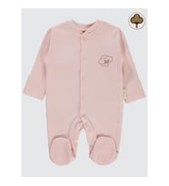 Civil Baby Prematüre Organik Patikli Tulum Pembe (Pembe)