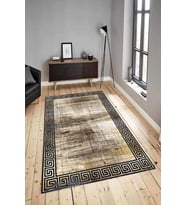 Dijital Baskılı Yıkanabilir Kaymaz Modern Renkli Salon Halısı Mutfak Halısı Yolluk ND-HY-1257 (Vizon)