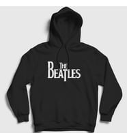 Presmono Unisex Gri Logo The Beatles Kapüşonlu Sweatshirt 114891tt (Siyah)