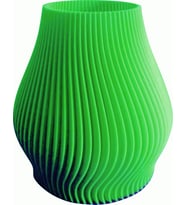 Vazo Saksı Spiral Desenli 3D baskı Özel Üretim (Yeşil)