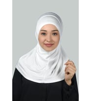 İkili Set Pratik Eşarp Hazır Türban ve Hijab Tesettür Bonesi (Ekru)
