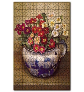 Cakapuzzle Eski Vazoda Çiçek Görseli Puzzle Yapboz MDF (Ahşap) (1000 Parça)