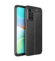 Xiaomi Redmi 10 Kılıf Zore Niss Deri Desenli Silikon Kılıf (Siyah)