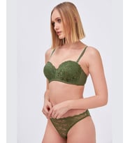 NBB  Balenli Hafif Destekli Straplez Sütyen Külot Takım-4697 (Çok Renkli)
