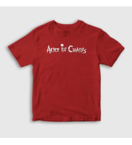 Presmono Unisex Çocuk Beyaz Alice In Chains T-Shirt 8171tt (Kırmızı)