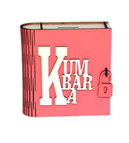 Ahşap Kitap Görünümlü Kumbara (Pembe)