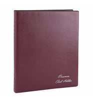 KARTVİZİT ALBÜMÜ 8 SIRALI 320 KARTLIK 23X26,5 CM (Bordo)