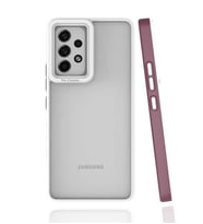 Galaxy A53 5G Kılıf Zore Mima Kenarları Renkli Silikon Kılıf (Mürdüm)