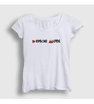 Presmono Kadın Sarı Delta Depeche Mode T-Shirt 139969tt (Beyaz)