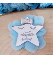 Kişiye Özel Pleksi Bebek Magnet Hatıra (Gümüş)