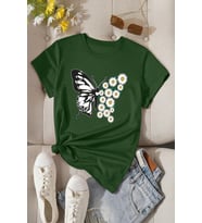 Pamuklu Tasarım Tshirt (Yeşil)