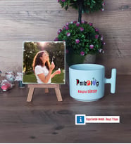 Psikolog Fotoğraflı Dekoratif Taş, Kupa Bardak Beyaz Hediye (Model 12)