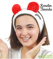 Kendin Tasarla Dailing Spa Sevimli Kulaklı Saç  - Makyaj  Bandı (Beyaz)