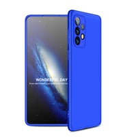 Samsung Galaxy A73 Kılıf 3 Parça Slim Sert Silikon Kapak AYS (Mavi)