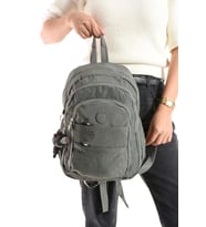 Kadın Sırt Çantası Çok Cepli 30*25 Cm Hafif Klinkır Kumaş Spor Seyahat Çantası Su İtici Kumaş (Gri)
