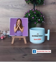 Odyometrist Fotoğraflı Dekoratif Taş, Kupa Bardak Beyaz Hediye (Model 12)
