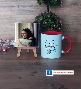 Doğum Günü Hediyesi Fotoğraflı Dekoratif Taş, Kupa Bardak Beyaz Hediye (Model 2)